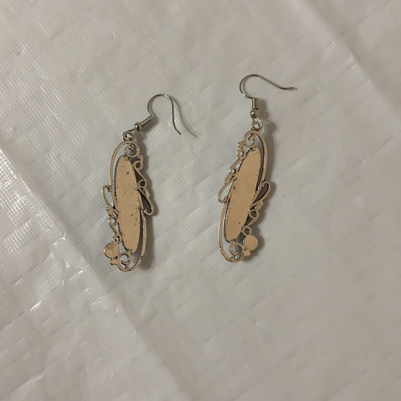 Vintage Boho Faux Blue Opal Handmade Earrings - Picture 4 of 4